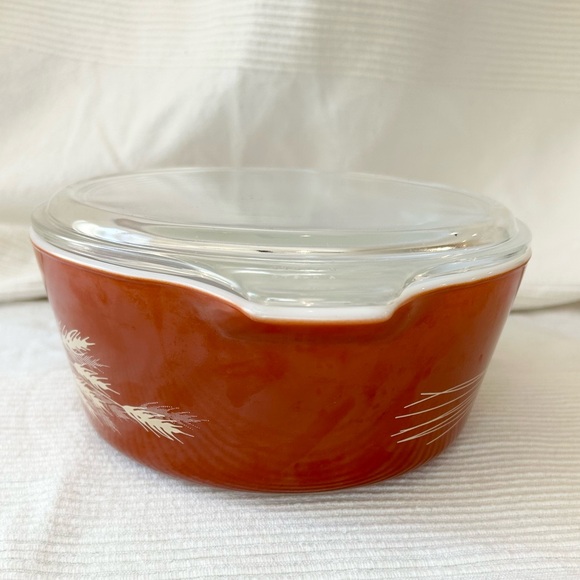 Vintage Pyrex Corning Autumn Harvest Wheat Casserole Dish 2.5L with Lid - Picture 5 of 16